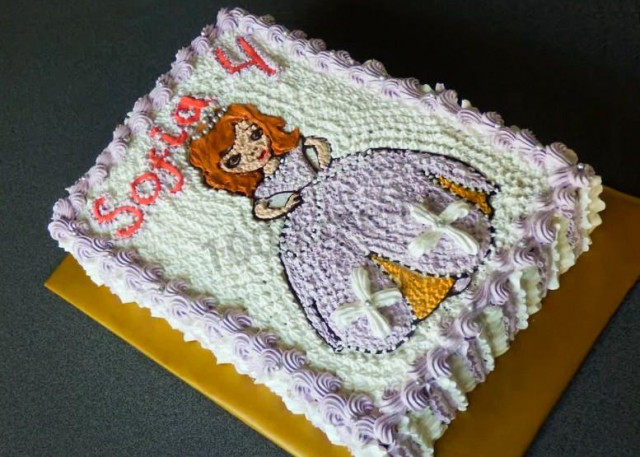 Торт Принцеса Софія шоколадний бісквіт рецепт з фото покроково 