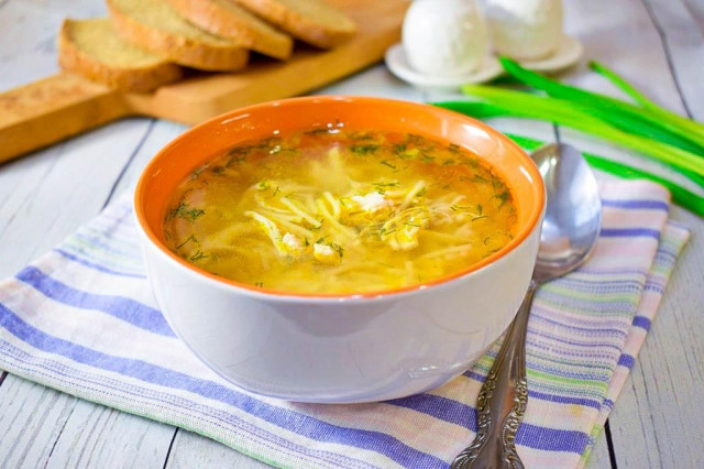 Суп з вермішеллю і куркою рецепт з фото покроково 