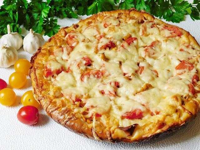 Піца без ковбаси рецепт з фото покроково 