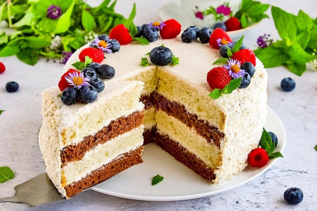 Торт сметанний класичний рецепт з фото покроково 