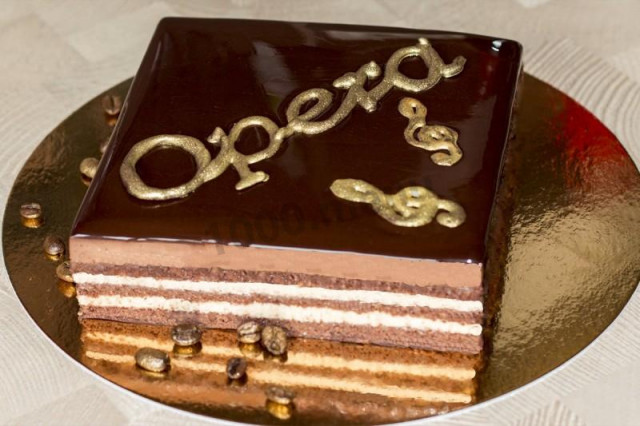 Торт Опера шоколадний бісквіт рецепт з фото покроково і відео 