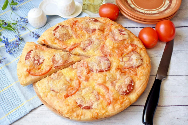 Піца з беконом і сиром рецепт з фото покроково 