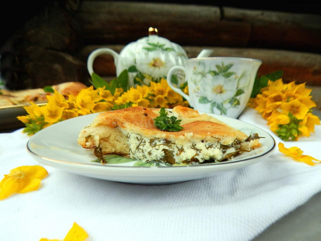 Осетинський пиріг з сиром і зеленню і 15 схожих рецептів: фото, калорійність, відгуки 