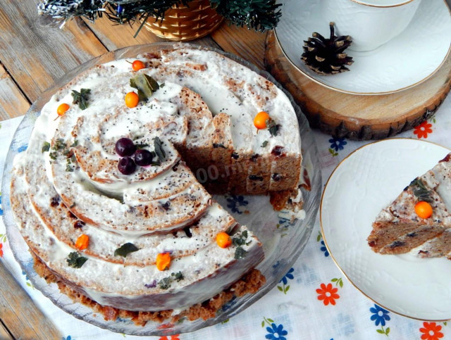 Трухлявий пень класичний торт рецепт з фото покроково 