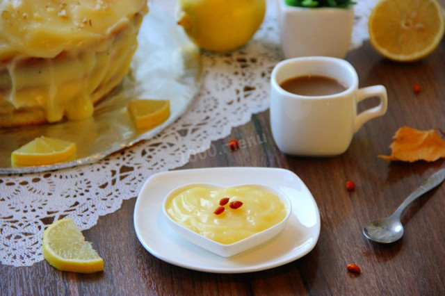 Лимонний заварний крем для торта рецепт з фото покроково і відео 