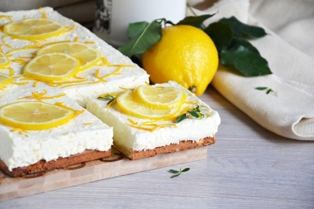 Сирний торт без желатину з лимоном рецепт з фото покроково і відео 