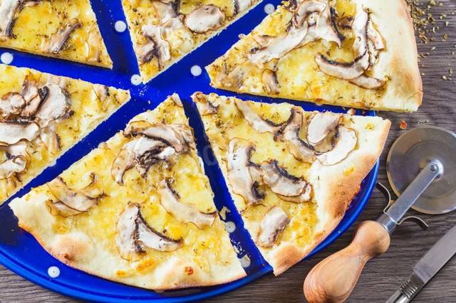 Веганская пицца с веганским сыром моцарелла