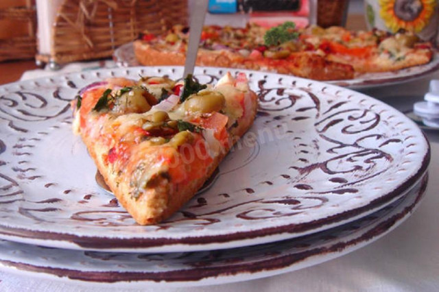 Піца з крабовими паличками рецепт з фото 