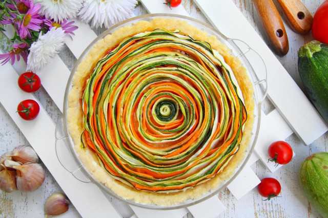 Італійський овочевий пиріг Спіральний рецепт з фото покроково 
