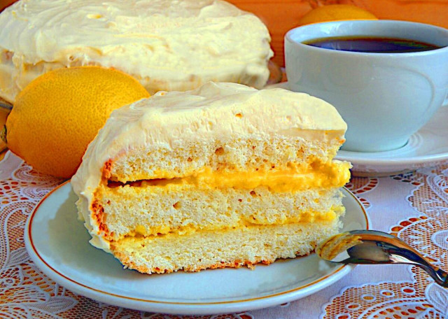 Торт з лимонним кремом рецепт з фото 