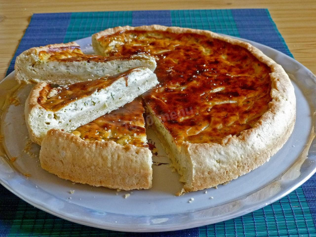 Пиріг з плавленим сиром і цибулею рецепт з фото покроково 
