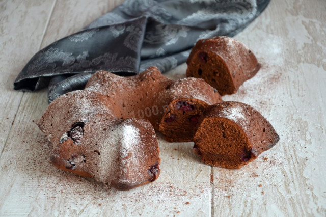 Шоколадний кекс з вишнею рецепт з фото покроково і відео 
