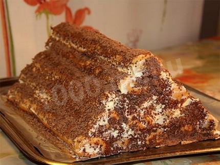 Шоколадний торт Зимова вишня трубочками рецепт з фото покроково 