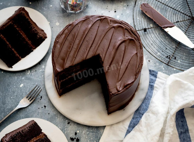 Торт Їжа диявола шоколадний рецепт з фото 