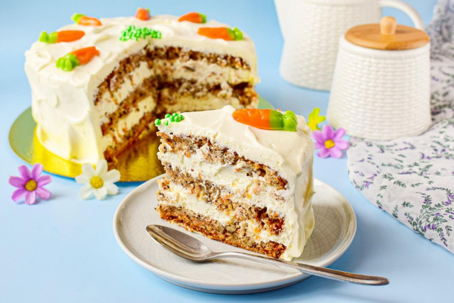 Морквяно сирний торт рецепт з фото покроково 