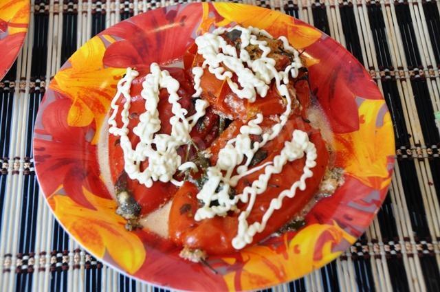 Фаршировані м'ясом баклажани перці і помідори рецепт з фото покроково 