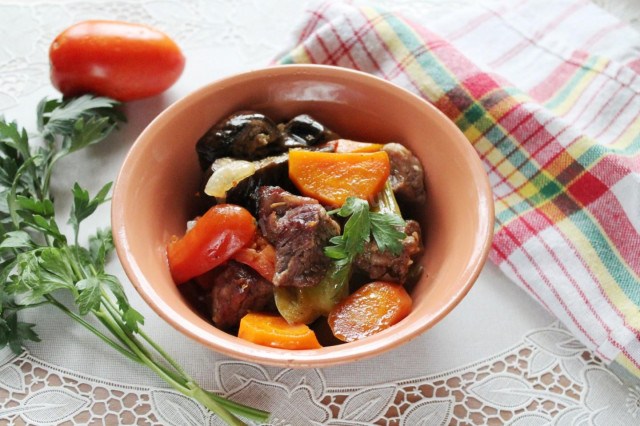 М'ясо з овочами в рукаві рецепт з фото покроково 