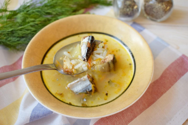 Рибний суп з консервів сайри з рисом і картоплею рецепт з фото покроково 