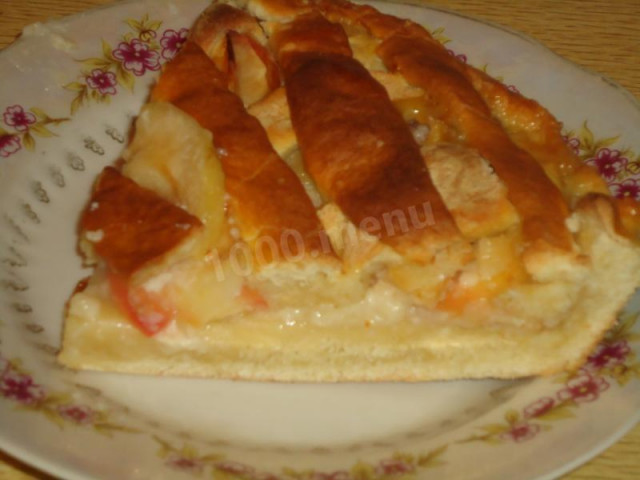 Сметанний пиріг з яблуками рецепт з фото покроково 