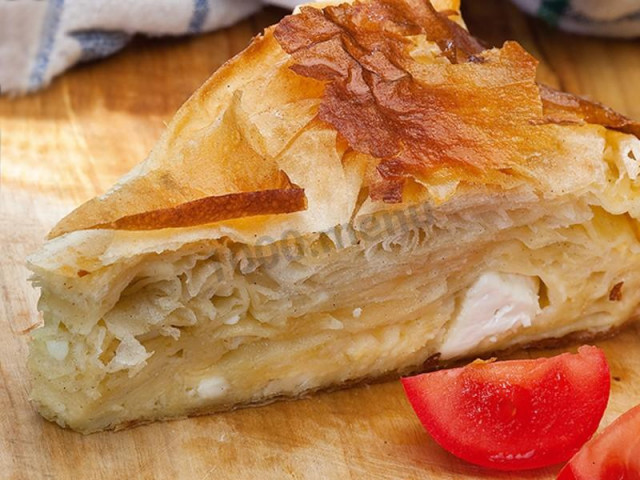 Гібаніца швидкий Сербський пиріг з сиром і сиром рецепт з фото 