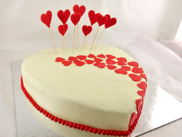 Торт на День Валентина рецепт з фото 