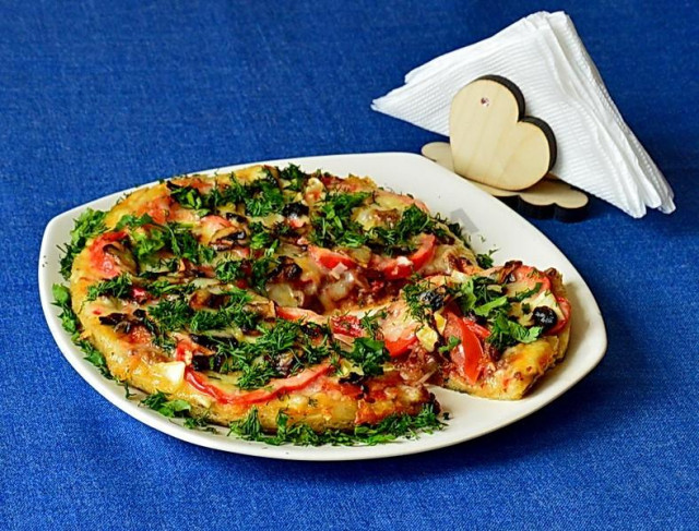Піца з моцарелою грибами і фаршем на дріжджовому тесті рецепт з фото покроково 
