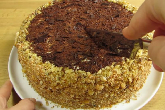 Багатошаровий торт на сметані з какао і сметанним кремом рецепт з фото покроково і відео 