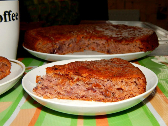 Пиріг заливний з черносмородиновим варенням на кефірі рецепт з фото покроково 