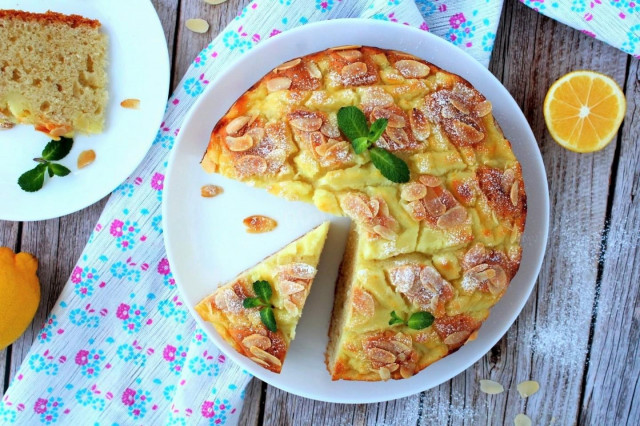 Пиріг з лимонним заварним кремом рецепт з фото покроково 