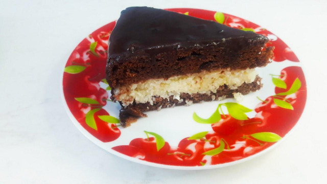 Шоколадний торт Баунті з кокосовою начинкою рецепт з фото покроково і відео 