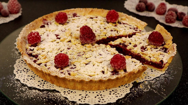 Пиріг з ягодою замороженої на мигдальної борошні рецепт з фото покроково і відео 