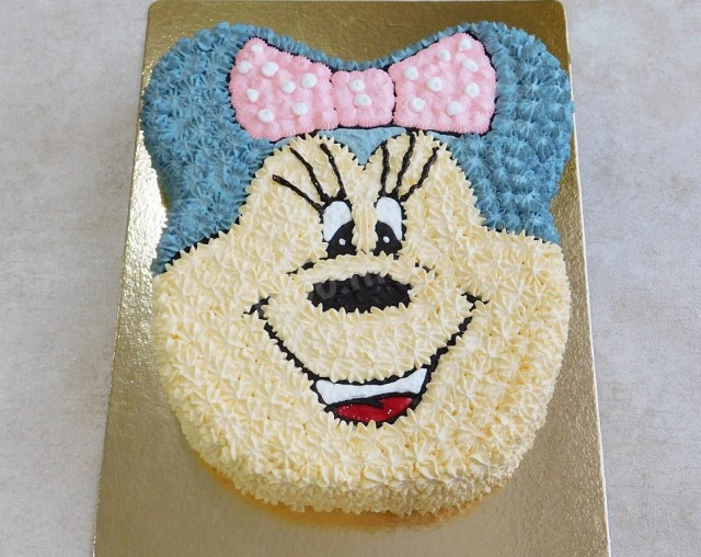 Торт Мінні Маус для дівчинки рецепт з фото покроково 