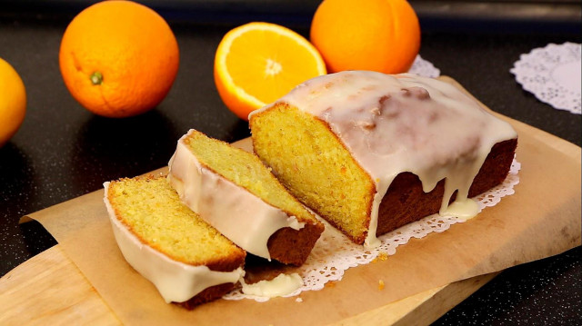 Апельсиновий кекс з глазур'ю рецепт з фото покроково і відео 