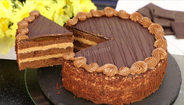 Шоколадний торт з мигдальним борошном Прага рецепт з фото покроково і відео 