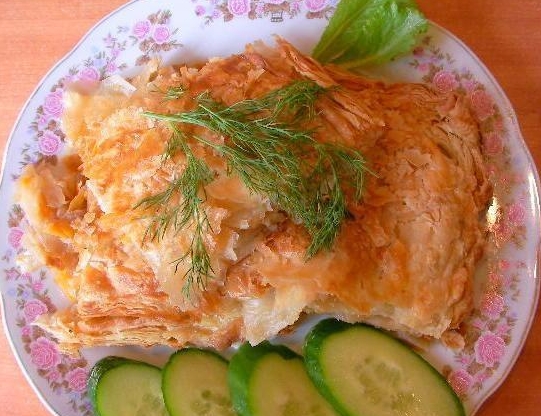 Листковий пиріг з капустою, яйцем і морквою рецепт з фото покроково 