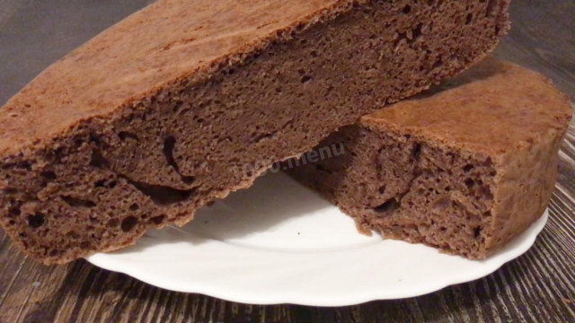 Простий шоколадний бісквіт з какао порошком рецепт з фото і відео 