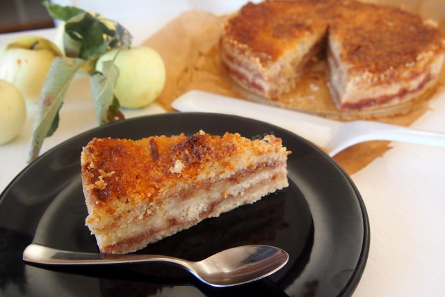 Насипний пиріг манний яблучний рецепт з фото 