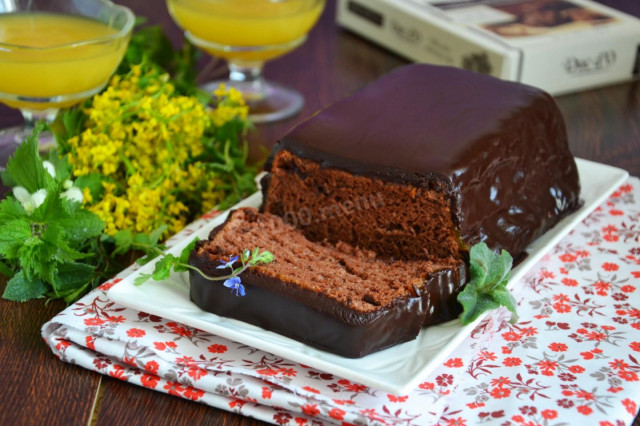 Шоколадний кекс на білках з шоколадною глазур'ю рецепт з фото покроково і відео 