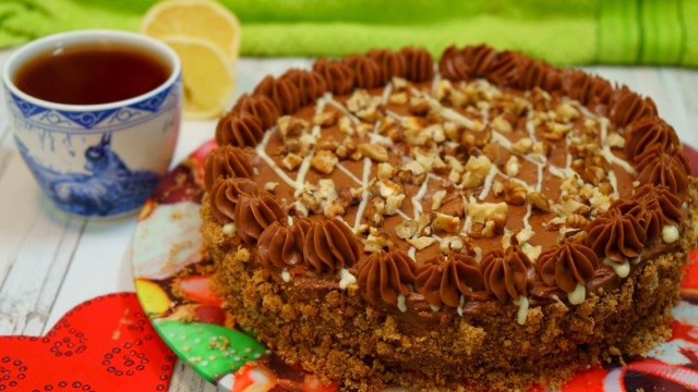 Київський торт з шоколадно-горіховою начинкою рецепт з фото покроково і відео 