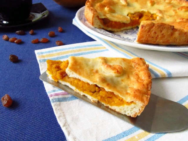 Закритий сирний пиріг з гарбузом рецепт з фото покроково 