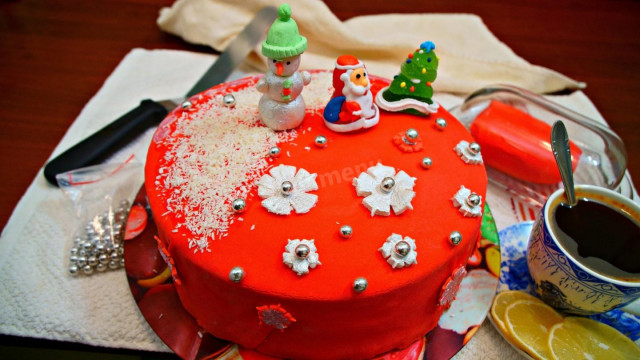 Шоколадний торт новорічний рецепт з фото покроково і відео 