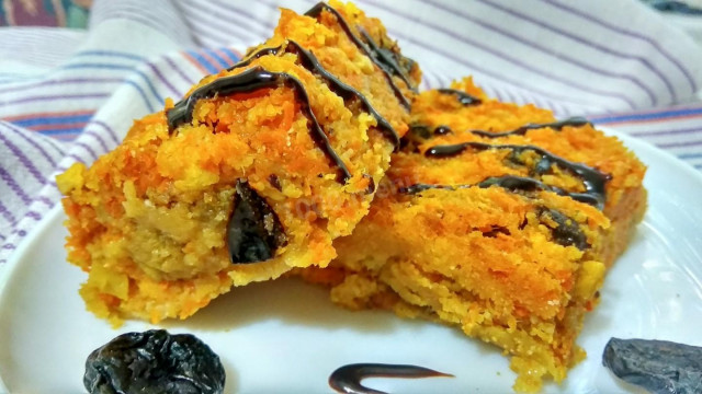 Морквяна запіканка з чорносливом рецепт з фото покроково і відео 