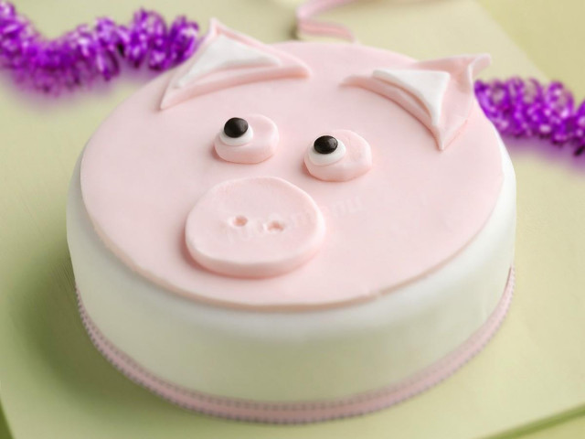 Торт зі сметанним кремом Свинка рецепт з фото 