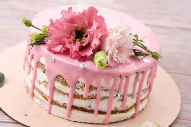 Торт з живими квітами рецепт з фото 