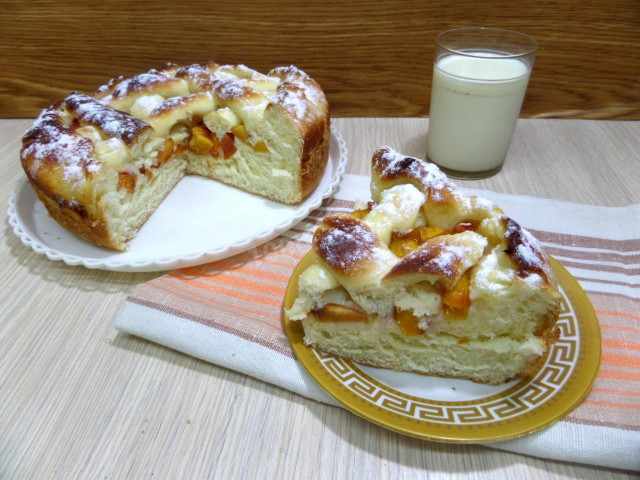 Персиковий пиріг на дріжджовому тесті рецепт з фото покроково 