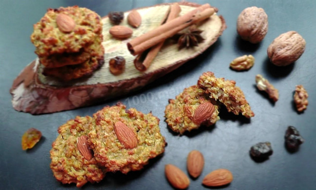 Дієтичне вівсяне печиво з горіхами на кисляку рецепт з фото 
