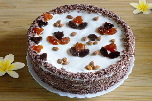 Абрикосово горіховий торт рецепт з фото 