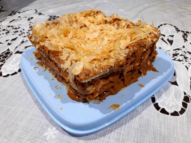 Швидкий листковий торт з сирним сиром рецепт з фото покроково 