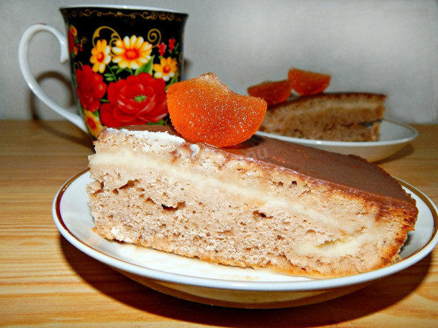 Торт на кефірі Фантастика рецепт з фото покроково 