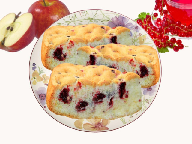 Бісквітний пиріг із замороженими ягодами рецепт з фото 